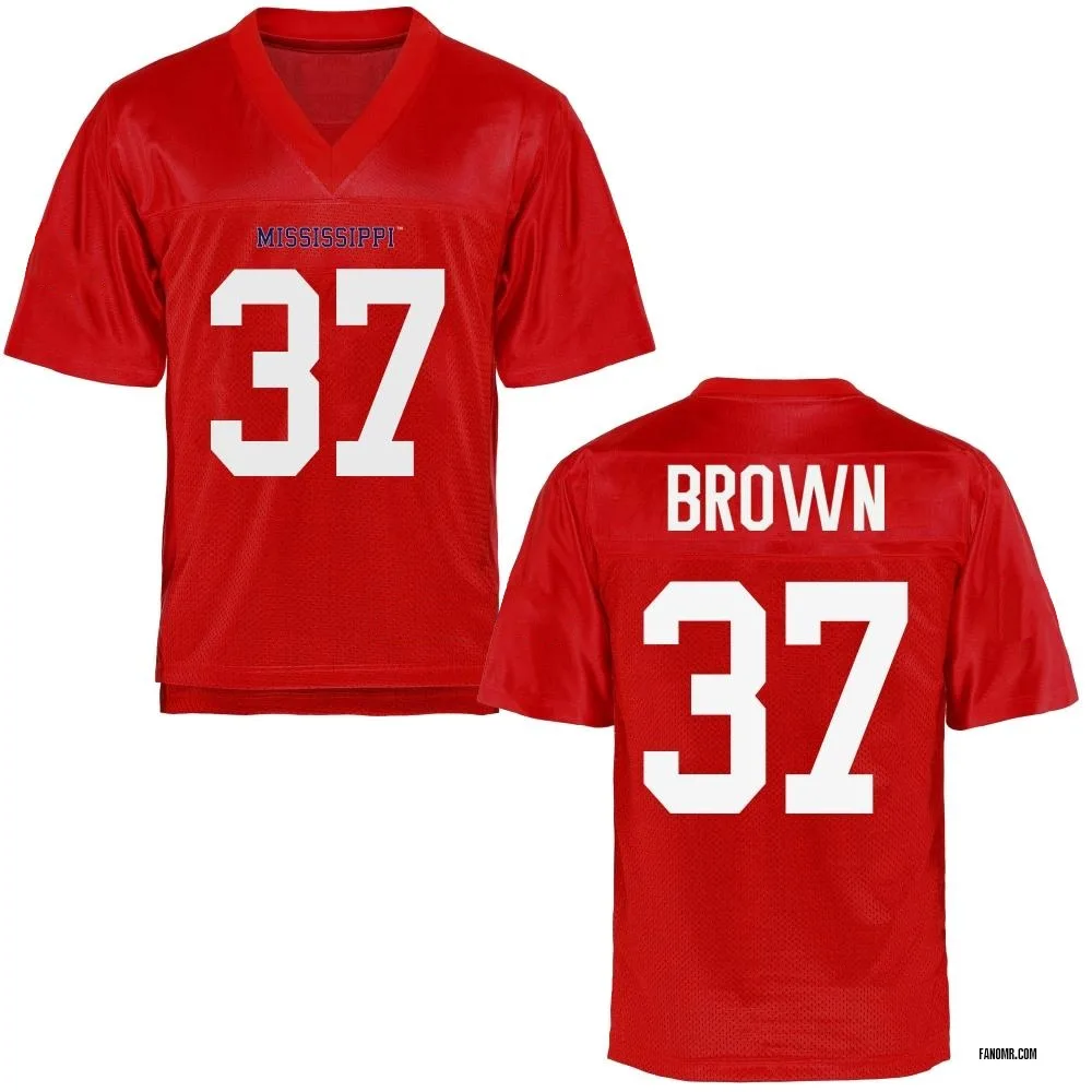 Youth Game AJ Brown Ole Miss Rebels Cardinal Football College Jersey
