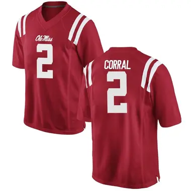 Youth Game Matt Corral Ole Miss Rebels Football College Jersey - Red